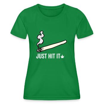 Just Hit It - Women's Functional T-Shirt - kelly green - Front - AI Model Female 172 dark (172cm)