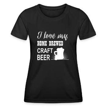 Bier Wein Whiskey Schnaps Alkohol - Frauen Funktions-T-Shirt - Schwarz - Vorne - AI Model Female 172 light (172cm)