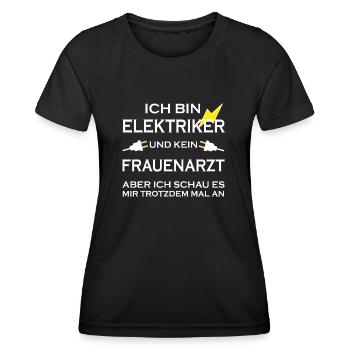 HANDWERKER DESIGN I LUSTIG - Frauen Funktions-T-Shirt - Schwarz - Vorne - AI Model Female 172 light (172cm)