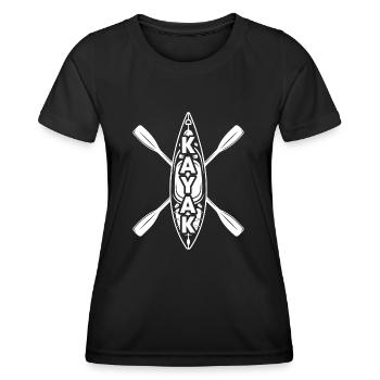 Sports nautiques en kayak - T-shirt sport Femme - noir - Devant - AI Model Female 172 light (172cm)