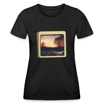 Horizon nostalgique - T-shirt sport Femme - noir - Devant - AI Model Female 172 light (172cm)