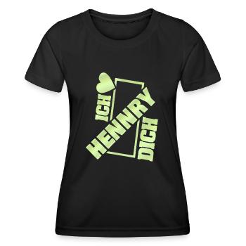 Couple Hennry - Frauen Funktions-T-Shirt - Schwarz - Vorne - AI Model Female 172 light (172cm)