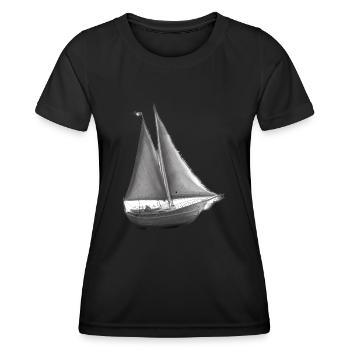 Sailing Sailing Ship Sailing Sailboat Sailor - Women's Functional T-Shirt - black - Front - AI Model Female 172 light (172cm)