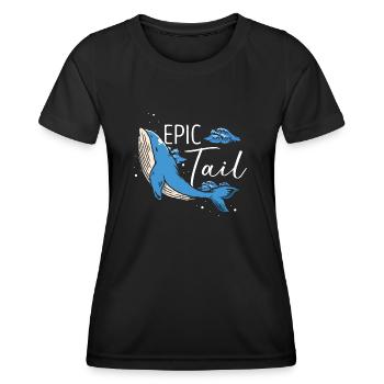 Orca Beobachtung für Buckelwale und Meerwale - Frauen Funktions-T-Shirt - Schwarz - Vorne - AI Model Female 172 light (172cm)