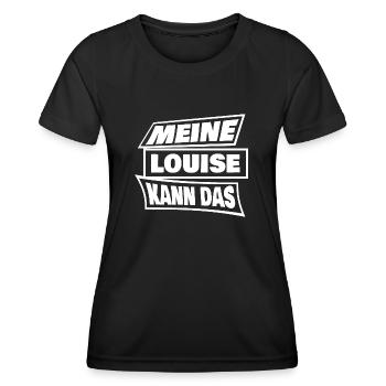 Spruch Louise - Frauen Funktions-T-Shirt - Schwarz - Vorne - AI Model Female 172 light (172cm)
