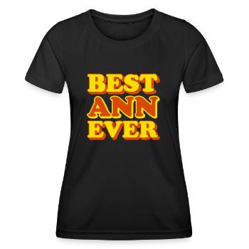 Ann First Name Funny Gift - Women's Functional T-Shirt - black - Front - AI Model Female 172 light (172cm)