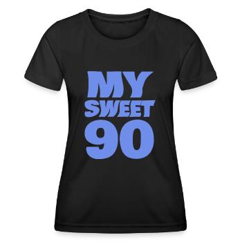 Age 90 - Women's Functional T-Shirt - black - Front - AI Model Female 172 light (172cm)