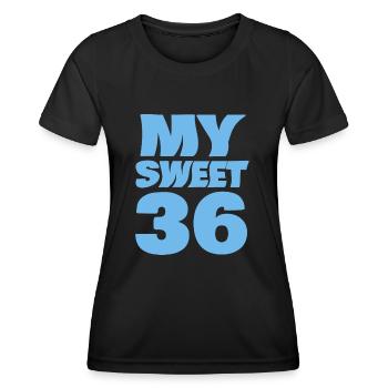 Doux 36 - T-shirt sport Femme - noir - Devant - AI Model Female 172 light (172cm)