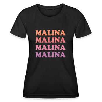 Geschenk für Malina - Frauen Funktions-T-Shirt - Schwarz - Vorne - AI Model Female 172 light (172cm)