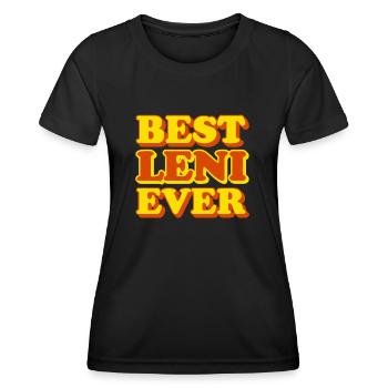 Leni Vorname Lustiges Geschenk - Frauen Funktions-T-Shirt - Schwarz - Vorne - AI Model Female 172 light (172cm)