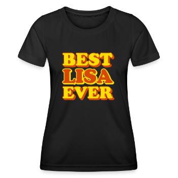 Lustiges Geschenk mit Vornamen Lisa - Frauen Funktions-T-Shirt - Schwarz - Vorne - AI Model Female 172 light (172cm)