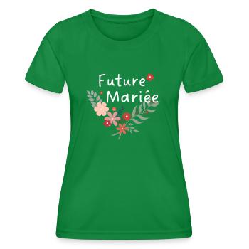 Floral Bride - Die Brautblumen - Frauen Funktions-T-Shirt - Kelly Green - Vorne - AI Model Female 172 dark (172cm)
