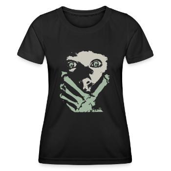 Skeleton Hand On Woman's Face - Women's Functional T-Shirt - black - Front - AI Model Female 172 light (172cm)