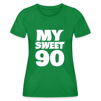 Age 90 - Women's Functional T-Shirt - kelly green - Front - AI Model Female 172 dark (172cm)