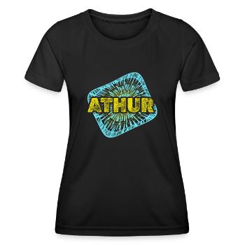 Loisirs Athur - T-shirt sport Femme - noir - Devant - AI Model Female 172 light (172cm)