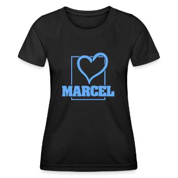 Marcel als Bachelor - Frauen Funktions-T-Shirt - Schwarz - Vorne - AI Model Female 172 light (172cm)