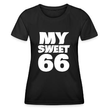 66 - T-shirt sport Femme - noir - Devant - AI Model Female 172 light (172cm)