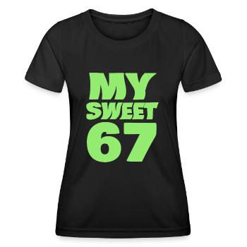 Sweet 67 - Women's Functional T-Shirt - black - Front - AI Model Female 172 light (172cm)