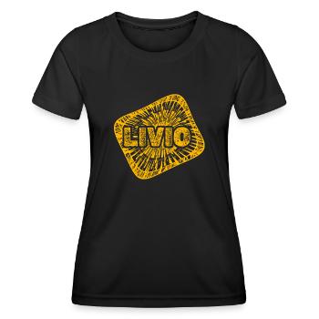 Livio als Sternenstaub - Frauen Funktions-T-Shirt - Schwarz - Vorne - AI Model Female 172 light (172cm)