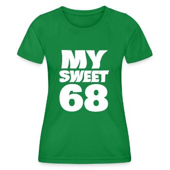 Age 68 - Women's Functional T-Shirt - kelly green - Front - AI Model Female 172 dark (172cm)
