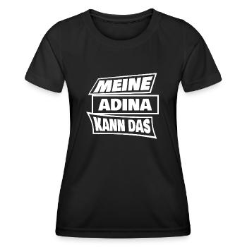 Geschenk für Adina - Frauen Funktions-T-Shirt - Schwarz - Vorne - AI Model Female 172 light (172cm)