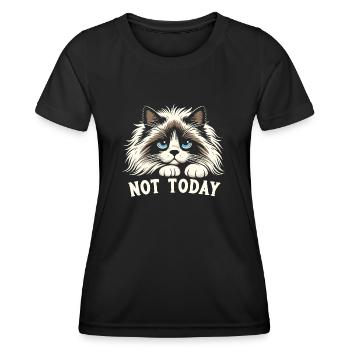 Pas aujourd’hui Ragdoll Cat Lover Ragdolls - T-shirt sport Femme - noir - Devant - AI Model Female 172 light (172cm)