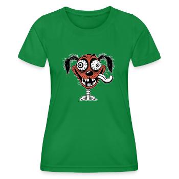 Dummer Hund - Frauen Funktions-T-Shirt - Kelly Green - Vorne - AI Model Female 172 dark (172cm)