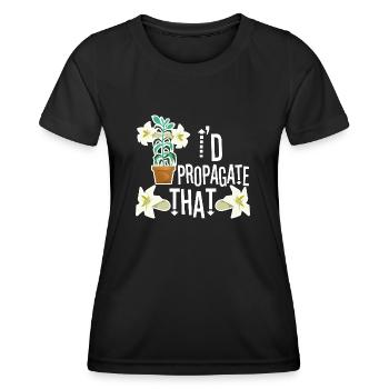 Monstera Mama - T-shirt sport Femme - noir - Devant - AI Model Female 172 light (172cm)