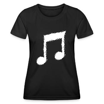 Musiknote Musik Design Sänger - Frauen Funktions-T-Shirt - Schwarz - Vorne - AI Model Female 172 light (172cm)