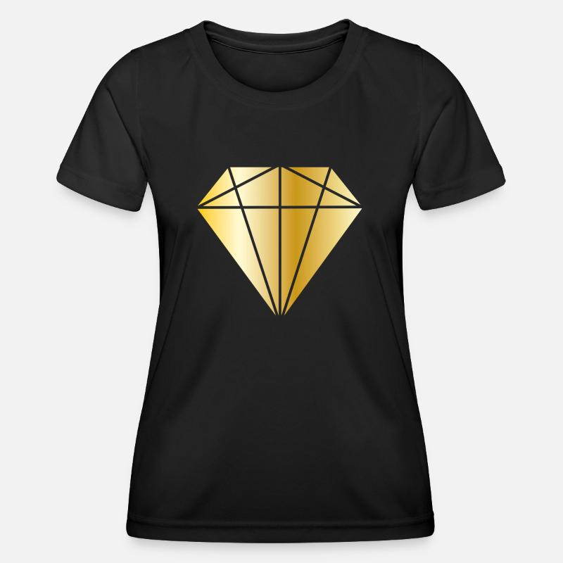 Diamond gold - Women's Functional T-Shirt - black