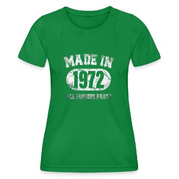 made in 1972 - Women's Functional T-Shirt - kelly green - Front - AI Model Female 172 dark (172cm)