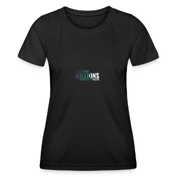 I Am Down Millions Logo - Women's Functional T-Shirt - black - Front - AI Model Female 172 light (172cm)