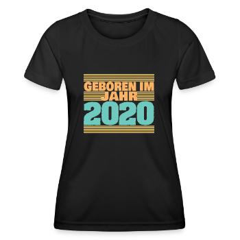 Geboren im Jahre 2020 - Frauen Funktions-T-Shirt - Schwarz - Vorne - AI Model Female 172 light (172cm)