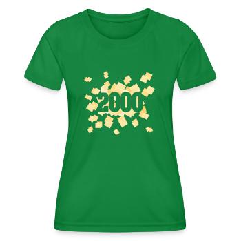 Geboren 2000 - Frauen Funktions-T-Shirt - Kelly Green - Vorne - AI Model Female 172 dark (172cm)
