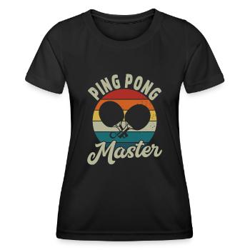 Joueur de tennis de table cadeau ping-pong tennis de table - T-shirt sport Femme - noir - Devant - AI Model Female 172 light (172cm)