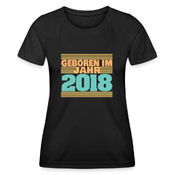 2018 - Frauen Funktions-T-Shirt - Schwarz - Vorne - AI Model Female 172 light (172cm)