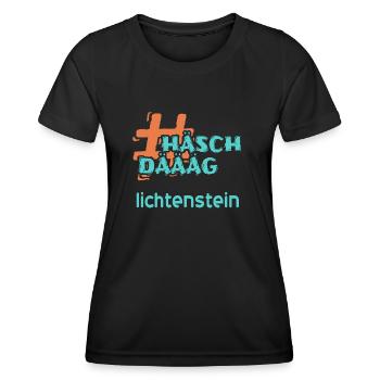 Land Lichtenstein - Frauen Funktions-T-Shirt - Schwarz - Vorne - AI Model Female 172 light (172cm)