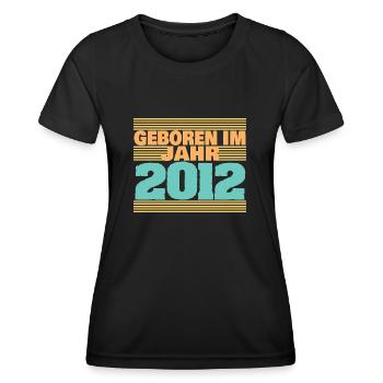 Jahrgang 2012 - Frauen Funktions-T-Shirt - Schwarz - Vorne - AI Model Female 172 light (172cm)