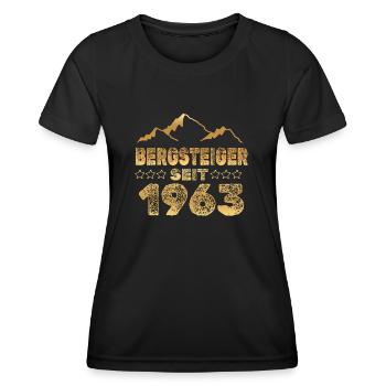 1963 - Frauen Funktions-T-Shirt - Schwarz - Vorne - AI Model Female 172 light (172cm)