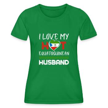 Fier mari équato-guinéen Guinée équatoriale - T-shirt sport Femme - vert - Devant - AI Model Female 172 dark (172cm)