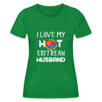 Proud Eritrean Husband Proud Wife - Frauen Funktions-T-Shirt - Kelly Green - Vorne - AI Model Female 172 dark (172cm)