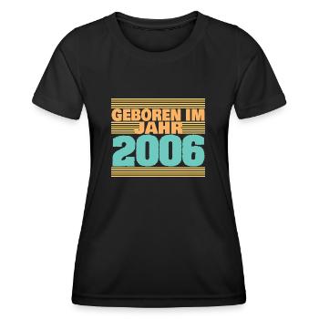 2006 2006 - Frauen Funktions-T-Shirt - Schwarz - Vorne - AI Model Female 172 light (172cm)