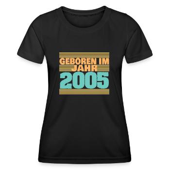 im 2005 - Frauen Funktions-T-Shirt - Schwarz - Vorne - AI Model Female 172 light (172cm)