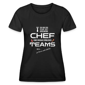 Lustiges Chef Vorgesetzter Abteilung Team Geschenk - Frauen Funktions-T-Shirt - Schwarz - Vorne - AI Model Female 172 light (172cm)