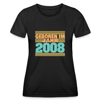 2008 - Frauen Funktions-T-Shirt - Schwarz - Vorne - AI Model Female 172 light (172cm)