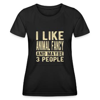 Dicton de fantaisie animale - T-shirt sport Femme - noir - Devant - AI Model Female 172 light (172cm)