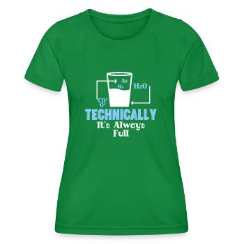 Technically, it's always crowded - - Women's Functional T-Shirt - kelly green - Front - AI Model Female 172 dark (172cm)