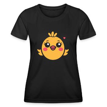 poussin - T-shirt sport Femme - noir - Devant - AI Model Female 172 light (172cm)