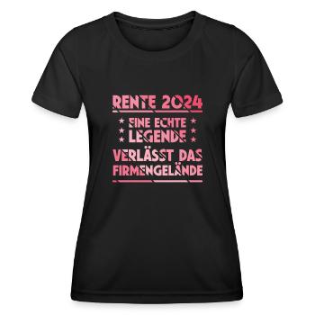 Retraite 2024 Retraité Adieu Cadeau Adieu - T-shirt sport Femme - noir - Devant - AI Model Female 172 light (172cm)