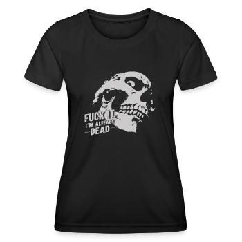Déjà mort - T-shirt sport Femme - noir - Devant - AI Model Female 172 light (172cm)